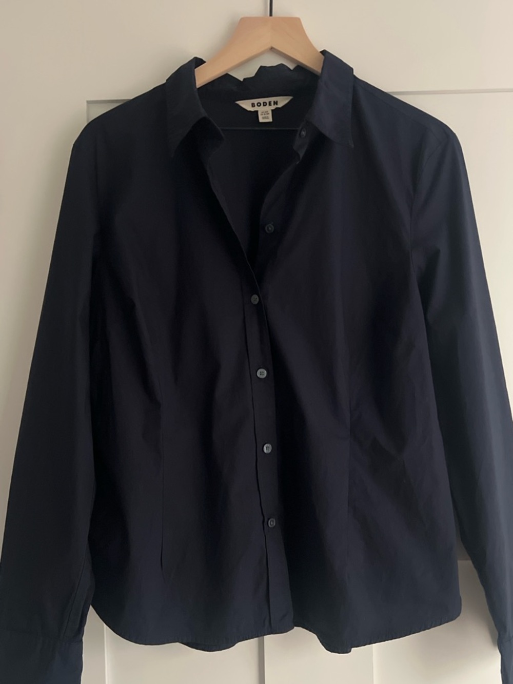 Boden Navy Cotton Stretch Button Down Shirt US 16–18 UK 20R